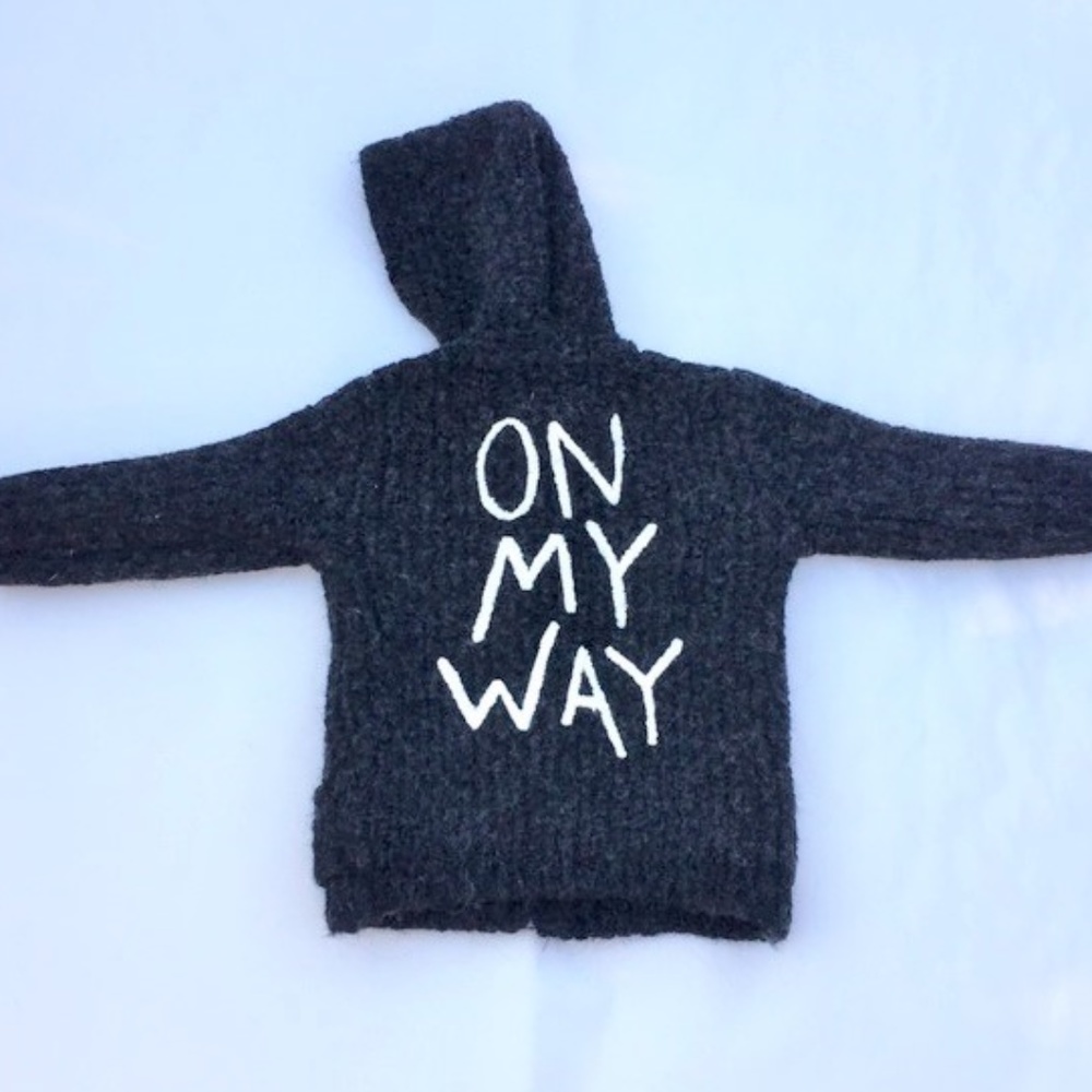 Zara Knit Wear Hooded Zip-Down Sweater